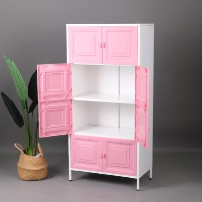 China Modern High Quality Baby Clothes Storage Wardrobe Plastic Storage Cabinet Clothes Closet for sale