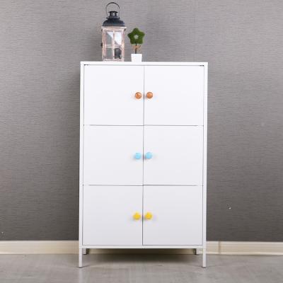 China 6 Door Modern Simple Fresh Filing Cabinet Style Storage Cabinet Steel Baby Storage Cabinet for sale