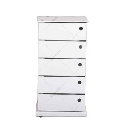 China Modern Workshop Steel File Cabinet 5 Drawer Rotarable Trash Can Tower Cabinet for sale