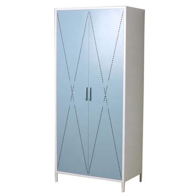 China FLIP UP Bedroom Steel Closet Metal 2 Door Clothes Storage Cabinet for sale