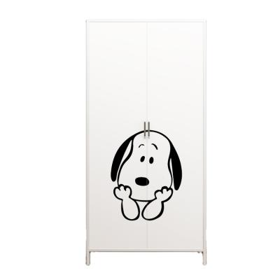 China DISMANT Steelite Production Children's Wardrobe Cartoon Clothing Cabinet Bedroom 2 Door Metal Steel Closet for sale