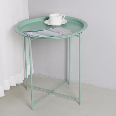 China Foldable Side Table Balcony Tray Coffee Side Sofa Table for sale