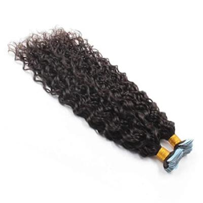 China Soft Hot Selling Fashion All Colors Tape In Extensions Virgin Hair In Bun Curly Curly for sale