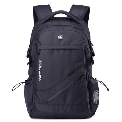 China With USB The New Swiss Backpack Male Outdoor Waterproof Computer Bag Leisure Business Travel Bag School Bag Backpack for sale