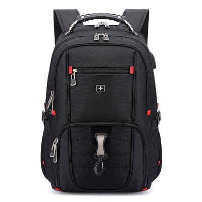 China With USB Swiss men's backpack 17 inch computer notebook school travel bags large capacity unisex backpack business waterproof mochila for sale