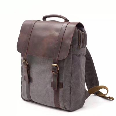 China High Quality Waterproof Vintage Canvas Backpack School Bag Men Travel Bags Backpack 2020 Large Capacity Backpack Laptop Backpack Bag for sale