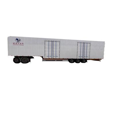 China Truck Trailer Can Carry 130ton 3 axles 45ft 53ft dry van semi trailer cargo box container bulk goods truck trailer for sale