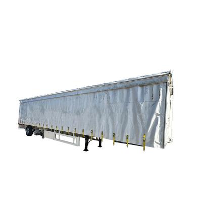 China Truck Trailer New 53 Ft 3axle canvas cover side curtain type Enclosed cargo box container trailer for sale