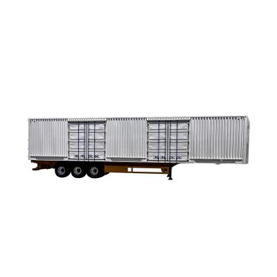 China Truck Trailer New 53 Ft 3 axles coating Insulation Box Truck for dry freight temperature control cargo for sale