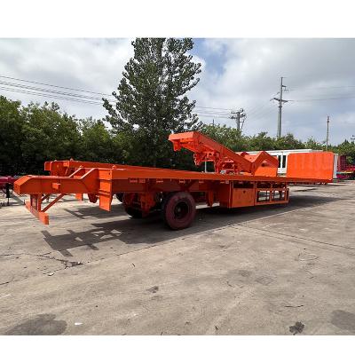 China Truck Trailer Heavy Duty 3 Axle 4 Axle 30-300 Tons flatbed semi trailer flatbed for sale