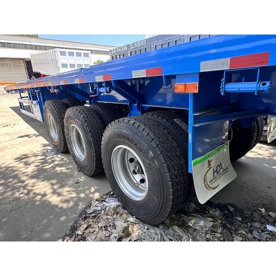 China 20ft and 40ft 60ton 80ton 100ton Truck Trailer Factory Price 3 Axle 4 Axle Tipping Tipper Semi Truck Trailer for sale