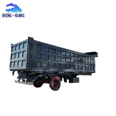 China 4x4 truck trailer low price dump truck 3 axle 40-60 ton dump semi trailer side dump trailer for sale for sale