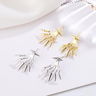 China 925 Sterling Silver Punk Hand Paw Stud Earrings Halloween Wholesale Non-fading Non-fading Earrings for sale