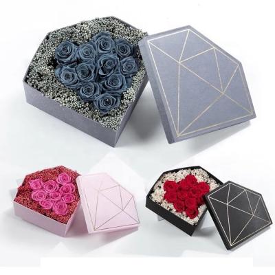 China Recyclable Wholesale Custom Recyclable Cardboard Making Special Shaped Gift Packaging Flower Box For Valentine's Day for sale