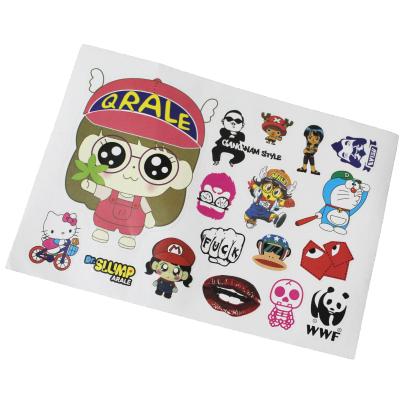 China Custom Wholesale Barcode Factory Logo Cartoon Pattern Designs Adhesive Paper Sticker Sheet for sale