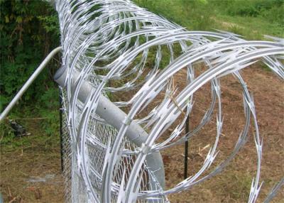 China Giant Shuttle Fence Razor Blade Wire , Anti Aging Welded Razor Wire for sale