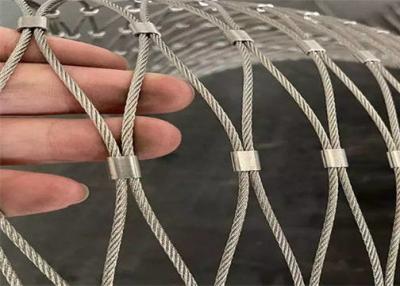 China 316 Stainless Steel Rope Mesh Knotted Type Architectural Steel Mesh for sale