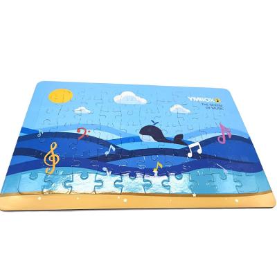 China Education Time Pieces 60Kids Jigsaw Jigsaw Puzzle Animation Flat Board Paper Animal Children Educational Toys Early for sale