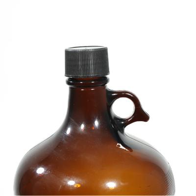 China Factory Wholesale Liquid Beer Bottle 4000ml Large Brown Amber Glass Wine Bottle Growler Medicine California With Airtight Screw Tops for sale