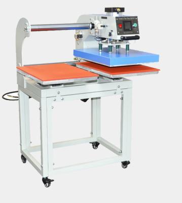 China Large Format 40x60 Automatic Manual T-shirt Sublimation Machine Double Workstations Heat Press for sale