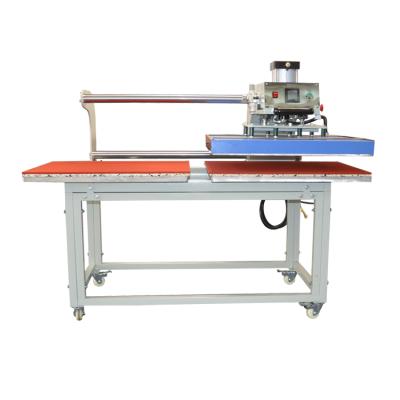 China Hot Universal T-shirt Sublimation One Double Station Single Phase Pneumatic Heating Tray Heat Press Machine for sale