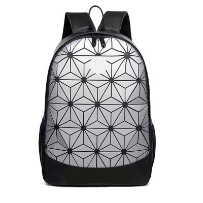 China With Diamond Flight School Bags New Designs USB Luminous Geometric Custom Anti Teens Backpack 2019 for sale