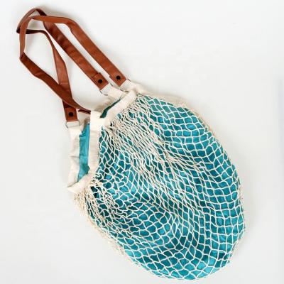 China eco friendly organic net bag reusable grocery shopping cotton net bags for vegetables for sale