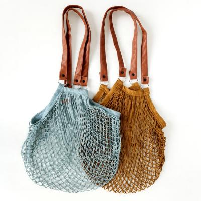 China Eco-friendly Mesh Bags Wholesale Cotton Bags Reusable Net Fruit Vegetable Bag for sale