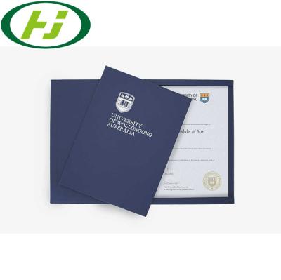 China General Size Hot Selling Leatherette Diploma Covers Certificate Diploma Certificate for sale