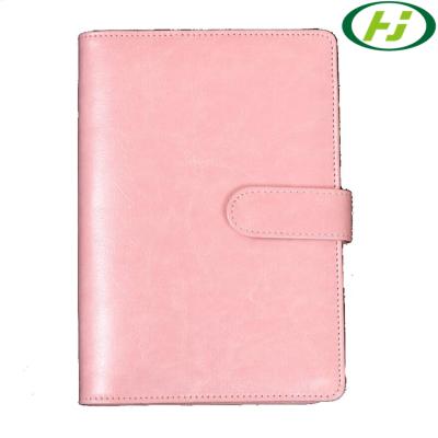 China General Wholesale A5 A6 Size PU Notebook Planner Budget Colorful Leather Binder for sale