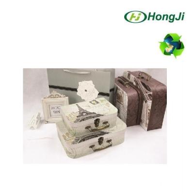 China Custom Printed Handmade Treasure Chest Suitcase Gift Handmade Paper Box for sale