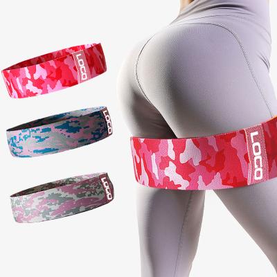 China Make Hip More Deformed Custom Logo Printed Yoga Gym Exercise Fitness For Legs And Glutes Booty Hip Cloth Resistance Bands for sale