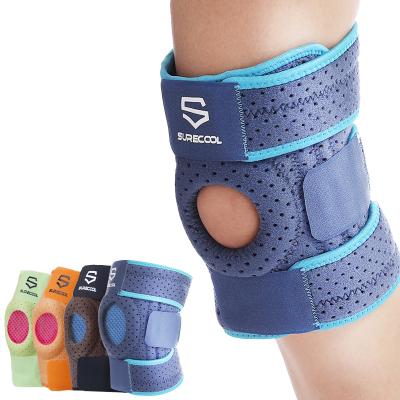 China Non-slip Adjustable Open Patella With Silicone Neoprene Knee Brace Support Joint Support Knee Support for sale